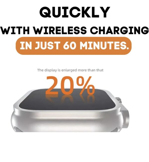 U9 Ultra Watch (Titanium Case) Wireless Charging - Image 3