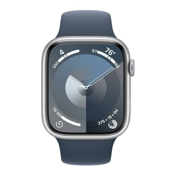 I Watch Series 9 GPS 45mm Aluminium Case with Sport Band - S/M (Midnight Strap, Free Size)